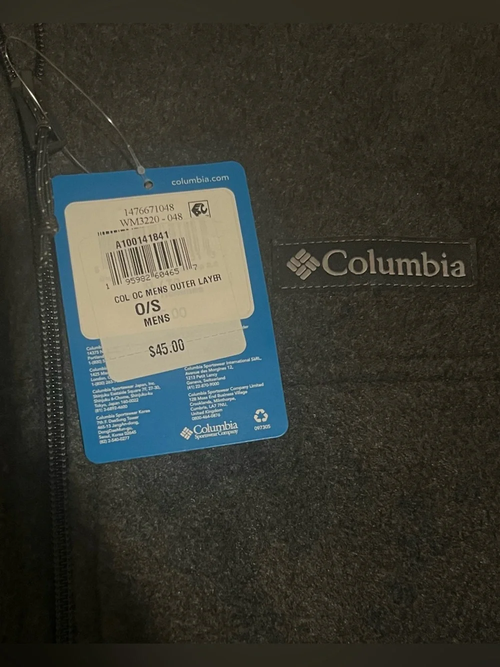 Columbia Men's Black Full-Zip Fleece Jacket